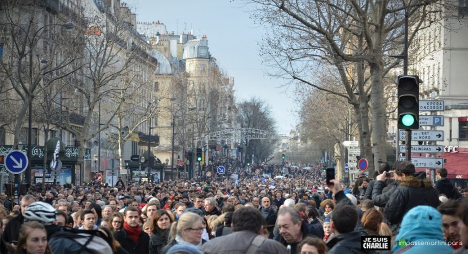 la marche "je suis charlie" vue ipar impassemartini.com