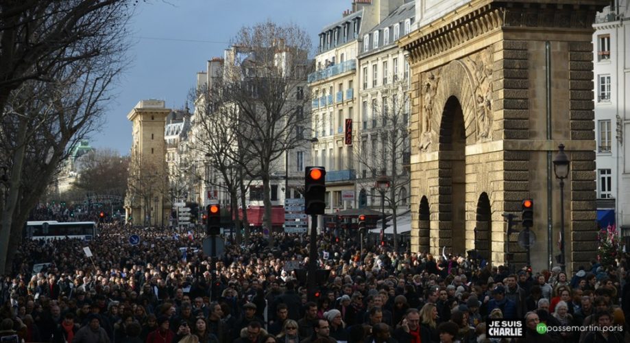 la marche "je suis charlie" vue ipar impassemartini.com