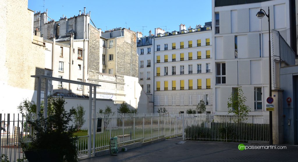 Entrée du Jardin via l'impasse Bonne nouvelle